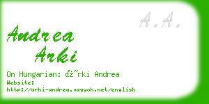 andrea arki business card